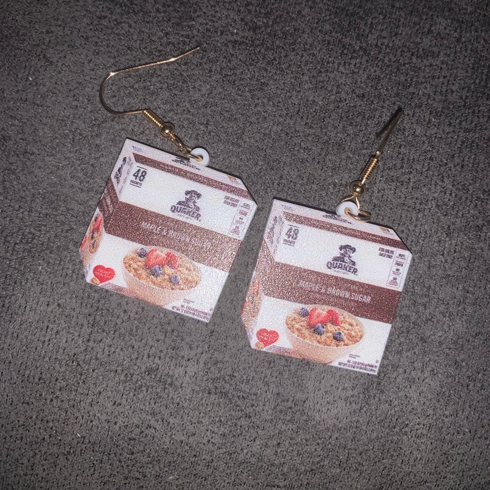 Quaker Maple and Brown Sugar Snacks Products Earrings -42